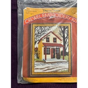 Crewel Embroidery kit country store 9" x 12"